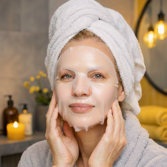 MASCHERA VISO IN LYOCELL Collagene Marino