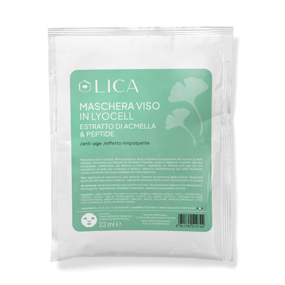 MASCHERA VISO IN LYOCELL Estratto di Acmella & Peptide