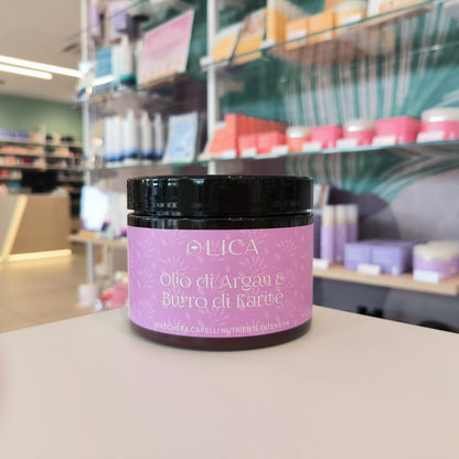 MASCHERA CAPELLI NUTRIENTE INTENSIVA Olio di Argan & Burro di Karitè