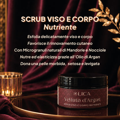 VELLUTO D'ARGAN Fluido Corpo + Scrub Viso e Corpo